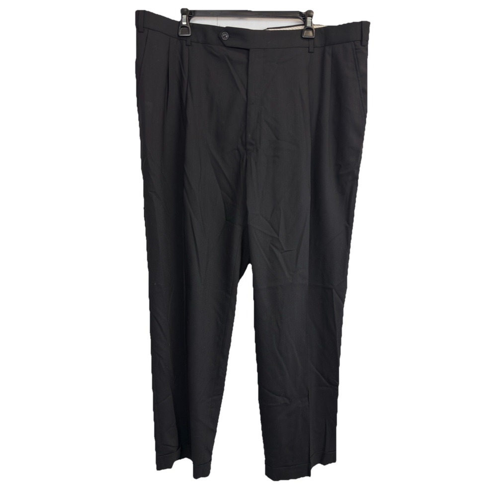 Ballin Classic Comfort Eze Super 120's‎ Wool Dunhill Men's 42X31 Black Pants